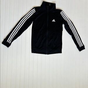Adidas Black and White Striped Jacket